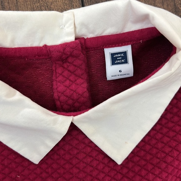 GUC Janie and Jack Quilted Peter Pan Collar Drop Waist Dress - Picture 3 of 3